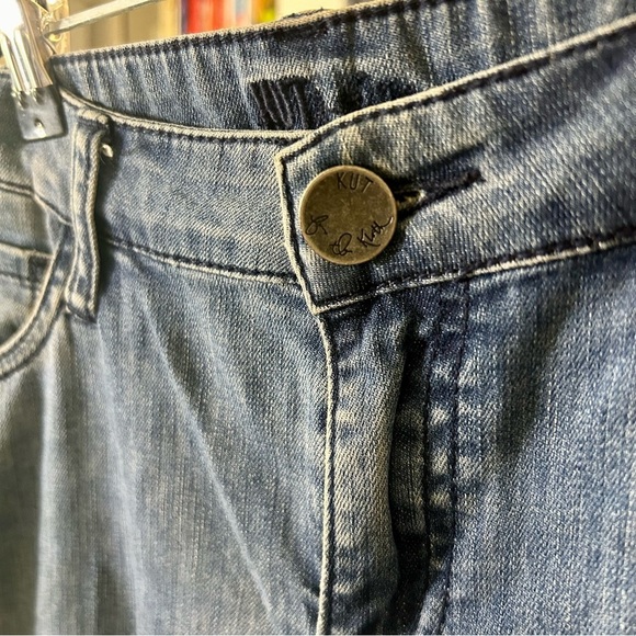 KUT from the Kloth Wide Leg Crop Jeans Fray Hem - Picture 6 of 11